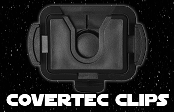 Covertec belt clips for attaching lightsabers