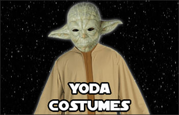 Yoda robes and green ear headpiece costume